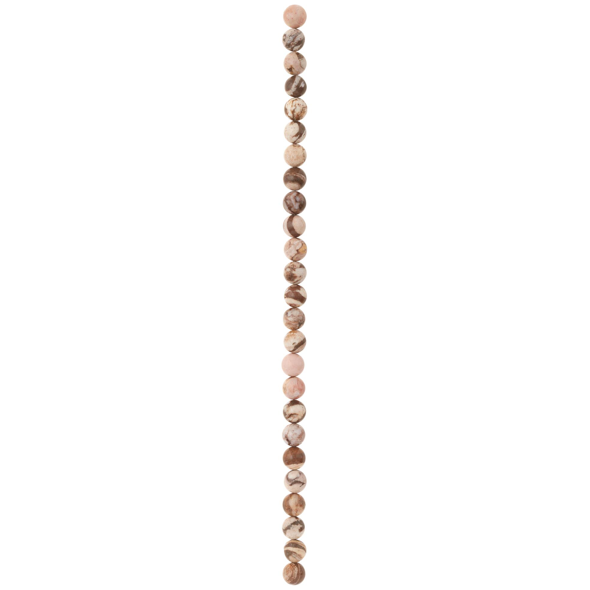 Brown Zebra Jade Round Beads, 8mm by Bead Landing™